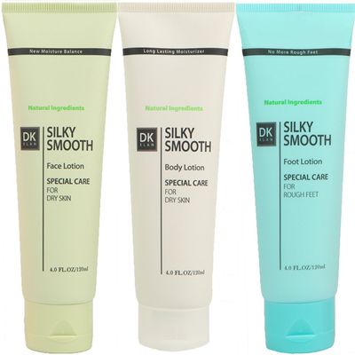 DK ELAN Silky Smooth Special Set (Face-Body-Foot) for Dry, Rough, Itchy, Scaly, Cracked Skin