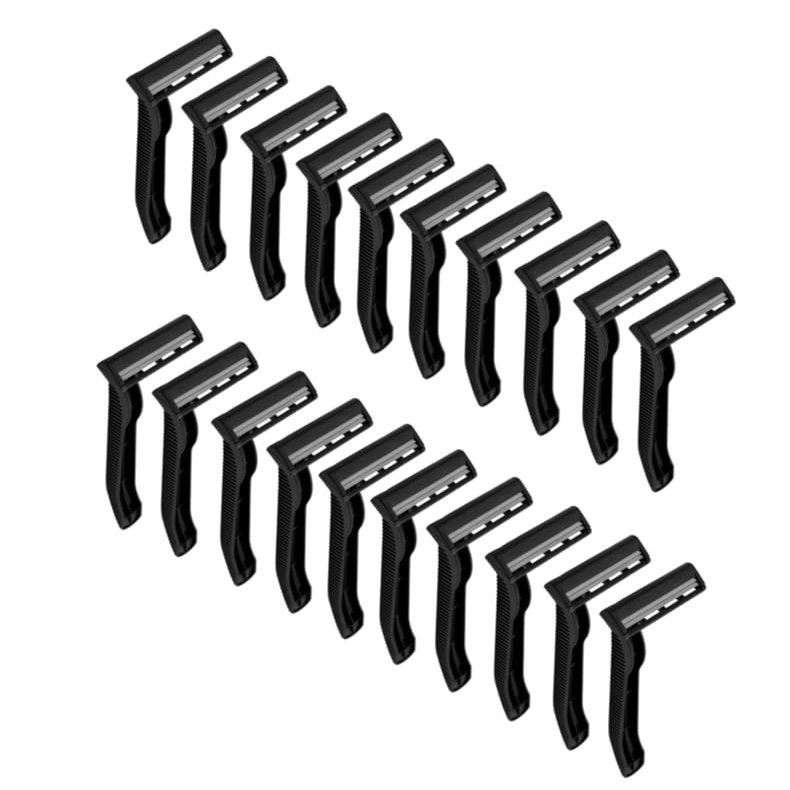 20 Box of Bullet Blades Black Razor Blades Disposable Stainless Steel Hospitality Quality Shavers High End Twin Blade Razors for Men and Women