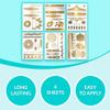 Terra Tattoos Gold Metallic Tattoo Flash Sheets Designs of Elephants, Flowers & more! Face Tattoos for Women Waterproof Nontoxic Long Lasting 75+ Designs for Vacation, Festivals Parties - Gold view 4