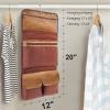 VACNASE Hanging Toiletry Bag for Men Leather Bathroom and Shower Organizer Travel Makeup Accessories kit Great Gift view 4