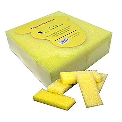 40pc Coarse Mini Disposable Pumice Pads -Yellow