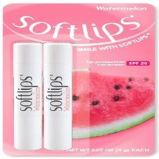 Softlips Watermelon Lip Protectant/Sunscreen 2 Count (Pack of 1)