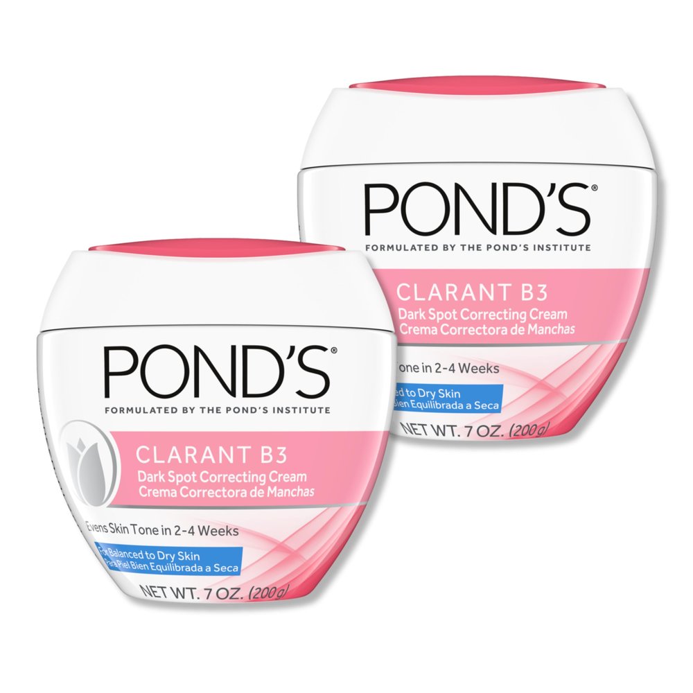 PONDS Clarant B3 Dark Spot Correcting Cream Daily Moisturizer for Dry Skin Moisturizing Face Cream with Vitamins B3 & C Dermatologist Tested, 7 oz, 2 Pack