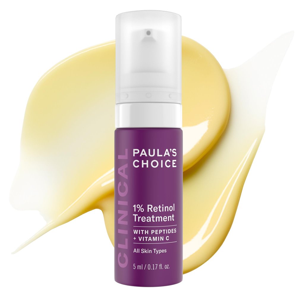 Paula's Choice CLINICAL 1% Retinol Treatment Cream with Peptides, Vitamin C & Licorice Extract, Anti-Aging & Wrinkles, Travel Size. PACKAGING MAY VARY.