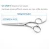 5.5" Professional Hair Scissors Barber Haircut Cutting Scissors Hairdresser 440C Hair Shears Blind Hole Convex Edge KINSARO for Hairdresser Barber or Home Use view 2