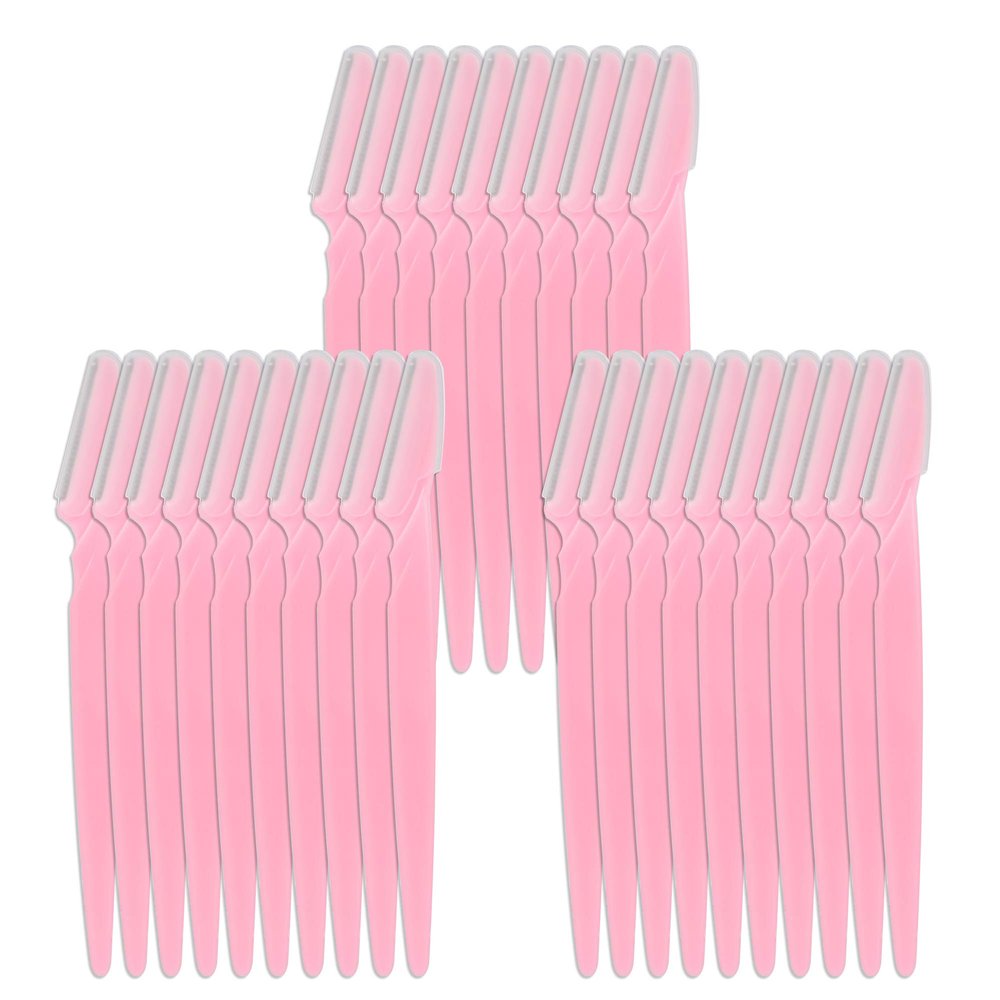 WBCBEC 30 Pieces Eyebrow Razor Shaper Trimmer Shaver Facial Razor with Precision Cover for Women and Men