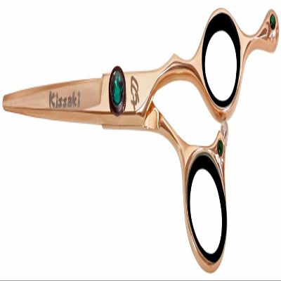 Kissaki Hair Scissors Tsuchi 5.5 inches Hair Scissors Rose Gold Titanium Salon Hair Cutting Shears