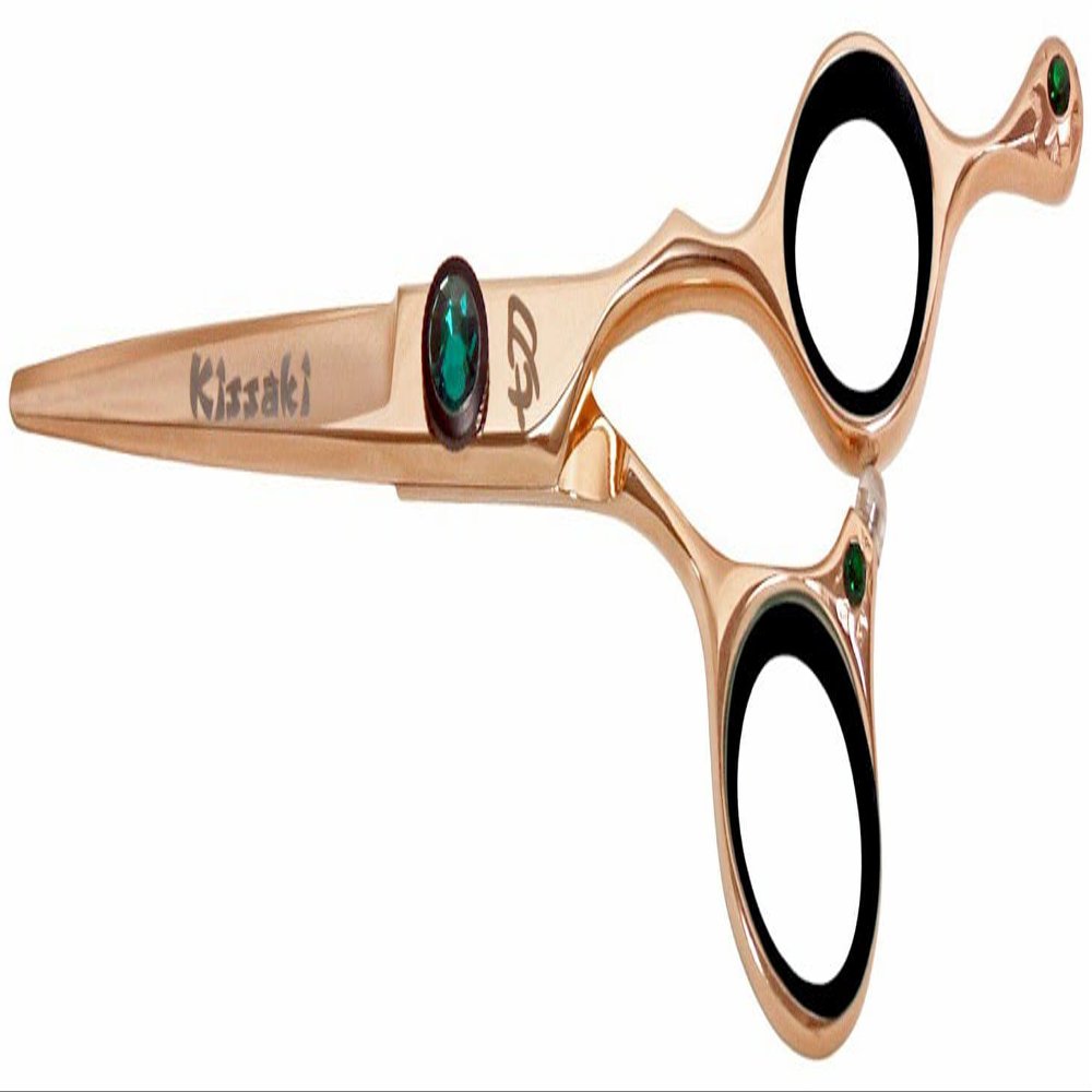 Kissaki Hair Scissors Tsuchi 5.5 inches Hair Scissors Rose Gold Titanium Salon Hair Cutting Shears