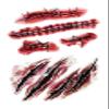 10pcs Fake Bloody Wound Stitch Scar Scab Waterproof Temporary Tattoo Sticker Halloween Masquerade Prank Makeup Props (10pcs S165) view 2