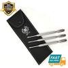 4 pcs Trimmer Cutter Remover for Manicure Stainless Steel Nail Art Cuticle Spoon Pusher Tool Pusher with Storage Case Professional Grade Clipper Pedicure (Cuticle Pusher) view 3