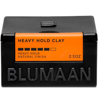 BLUMAAN Heavy Hold Clay - Men's Extra Strong Hold Hair Clay Creates Texture and Volume (2.5 oz) - Natural Matte Finish with Organic Oils - Controls Coarse,Thick, Unruly Hair