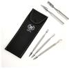 4 pcs Trimmer Cutter Remover for Manicure Stainless Steel Nail Art Cuticle Spoon Pusher Tool Pusher with Storage Case Professional Grade Clipper Pedicure (Arrow Pusher) view 1