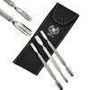 4 pcs Trimmer Cutter Remover for Manicure Stainless Steel Nail Art Cuticle Spoon Pusher Tool Pusher with Storage Case Professional Grade Clipper Pedicure (Two Sided Spoon) view 1