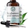 Hyaluronic Acid Face Serum - Hydrating Anti Wrinkle Anti Aging Facial Serum - With Vitamin C and E, Green Tea, Jojoba Oil - Natural and Organic - 1 Oz by Foxbrim Naturals view 1