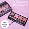 Style Essentials Women's Cosmetics NATURAL BEAUTY Blush and Eyeshadow Palette - 12 Shades Shimmer and Matte Finishes view 3