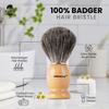 Perfecto 100% Original Pure Badger Shaving Brush, Engineered for The Best Fathers Day Gift. All Methods, Safety Razor, Double Edge Razor, Straight Razor, Shaving Razor, Gift for Dad Badger Brush. view 2