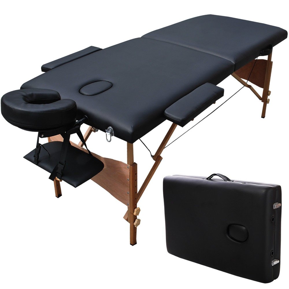 Apontus Portable Massage Table w/Carrying Case, 3" Foam Padding