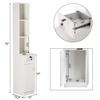 BarberPub Locking Wall Mount Hair Styling Barber Station with Drawer Storage Beauty Salon Spa Equipment 3036-1 (White) view 3