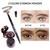 Music Flower Gel Eyeliner Eyebrow Powder, Black and Brown Waterproof Smudgeproof Long Lasting Makeup Eyeliner Gel with Brush Mirror, 0.49 Ounce, Pack of 2 view 4