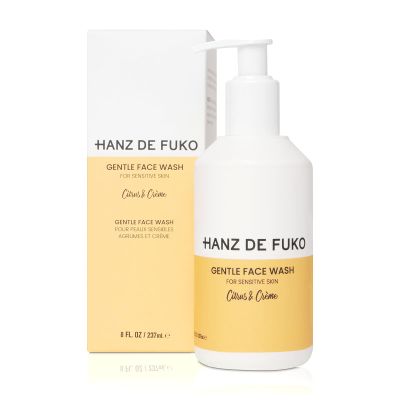 Hanz de Fuko Gentle Face Wash for Men & Women Citrus & Creme Premium Facial Cleanser, Great for Sensitive Skin Hypoallergenic Formula with Aloe Vera, Clove, Acai Sulfate and Paraben Free 8 oz.