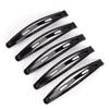 10pcs Classic Simple Solid Color Metal Snap Hair Clip No-slip Barrettes (Black) view 2