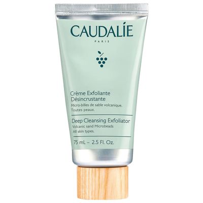 Caudalie Vinoclean Deep Cleansing Face Exfoliator, Gentle Exfoliant for All Skin Types - 75 mL