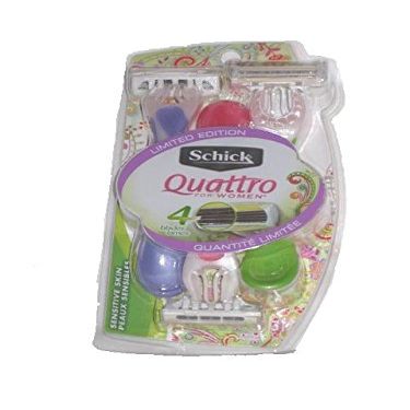 Schick Quattro for Women, 4 Blade Disposable, Limited Edition 3 Ct.
