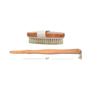 Dry Skin Body Brush 16"- Natural Bristle - For Dry Brushing - Detachable Handle -Removes Dead Skin & Toxins, Helps Cellulite, Lymphatic Functions, Blood Circulation & Exfoliation-Pouch & Hook Included view 3