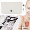 3 Swords Germany - brand quality 8 piece manicure pedicure grooming kit set for professional finger & toe nail care scissors file clipper fashion leather case in gift box, Made by 3 Swords (01634) view 4