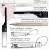 3 Swords Germany - brand quality 10 piece manicure pedicure grooming kit set for professional finger & toe nail care tweezers file clipper fashion leather case in gift box, Made by 3 Swords (01610) view 3