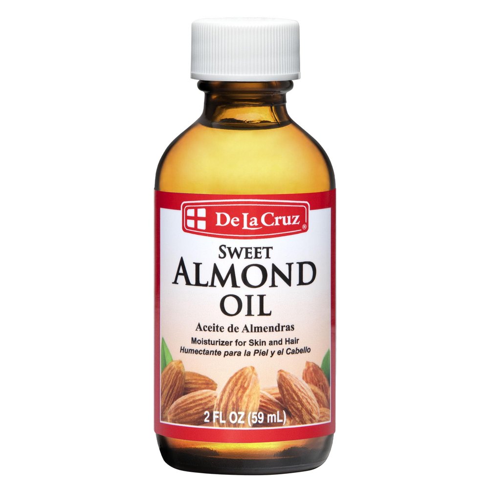 De La Cruz Sweet Almond Oil - Expeller Pressed Almond Oil for Skin and Hair 2 FL. OZ. (59 mL)