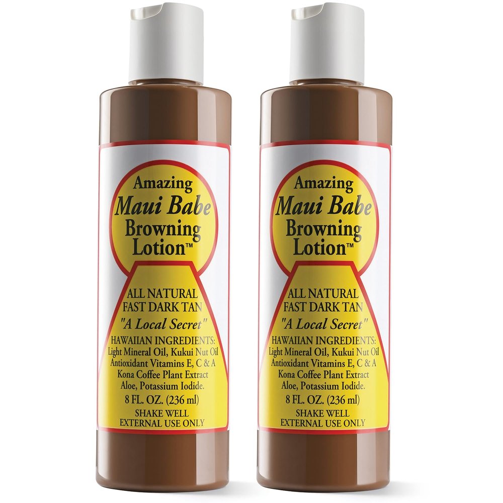 Maui Babe Browning Lotion 8 Ounces (Pack of 2)