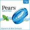 Pears Soft & Fresh Soap - 98% Pure Glycerin & Mint Extracts - 75 g (Pack of 3) view 1