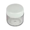 (10pcs) Empty White Lid Plastic Cosmetic Containers 5 Gram Size Jars Pot Eyeshadow Container Lot Size: Diameter: 1 1/4" inch X Height: 3/4 inch. view 1