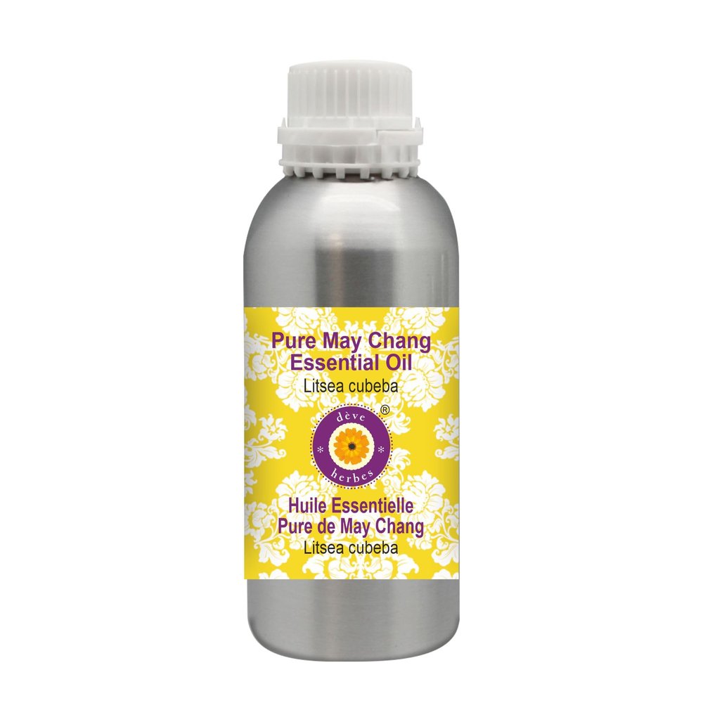 Deve Herbes Pure May Chang Essential Oil (Litsea cubeba) Steam Distilled 1250ml (42 oz)