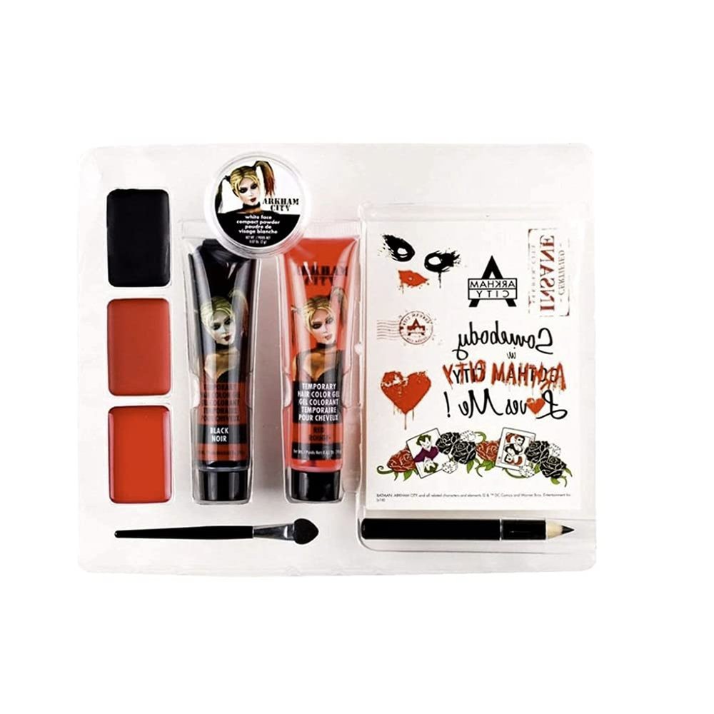 Batman Arkham City Harley Quinn Costume Makeup Cosmetic Kit Multicoloured