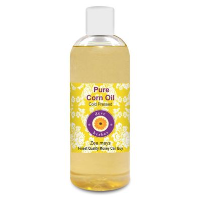 dve herbes Corn Oil (Zea mays) | Cold Pressed | Pure | Natural | Undiluted | for Diluting Essential Oils | for Skin & Massage | Non-Sticky | Lightweight | Men & Women | 200ml (6.76 oz)