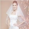 2 Tier Tulle Elbow Wedding Veil with Ribbon Edge Fashion Veil view 1