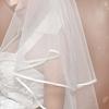 2 Tier Tulle Elbow Wedding Veil with Ribbon Edge Fashion Veil view 4