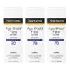 Neutrogena Age Shield Face Oil-Free Sunscreen Lotion with Broad Spectrum SPF 70, Non-Comedogenic Moisturizing Sunscreen to Help Prevent Signs of Aging, PABA-Free, 3 fl. oz (Pack of 3) view 1