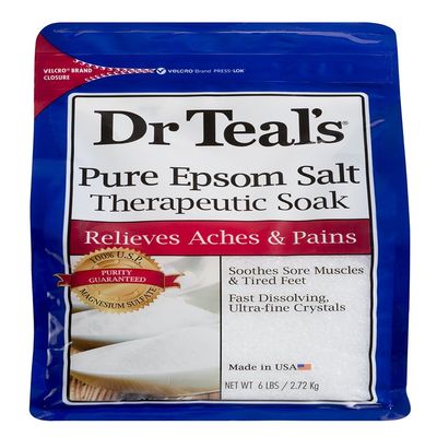 Dr. Teal's Epsom Salt Soaking Solution Magnesium Sulfate U.S.P (96-Ounce, 6-Count)