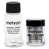 Mehron Makeup Metallic Powder (.17 oz) with Mixing Liquid (1 oz) (Silver) view 1