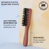 ZEUS Boar Bristle Beard & Mustache Handled Brush for Men, Firm & Stiff Bristles, Travel Beard Care Brush with Handle (Made in Germany) J91 view 2
