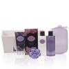 Spa Gift Basket with Lavender Fragrance and Lilac Color - Bath and Body Set Includes Shower Gel, Body Lotion, Hand Lotion, Bath Salt, Flower Sponge and EVA Sponge view 2