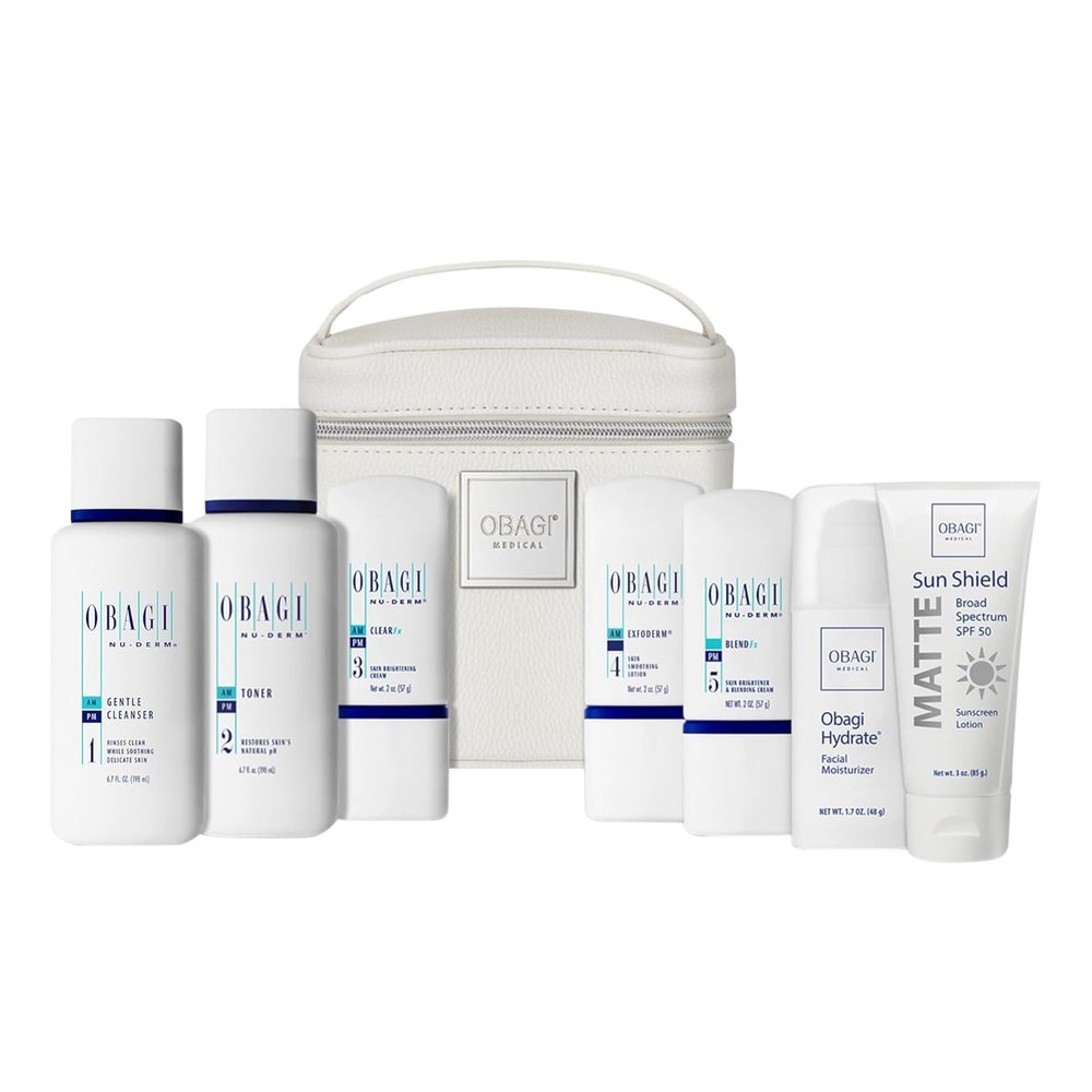 Obagi Nu-Derm Fx Skin Brightening System for Normal to Dry Skin Noticeably Evens Out & Brightens Your Complexion 7-Step Skincare Routine
