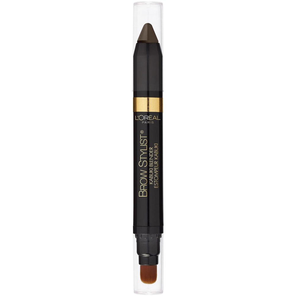 L'Oreal Paris Brow Stylist Kabuki Blender Brow Crayon, Brunette, 0.05 oz.