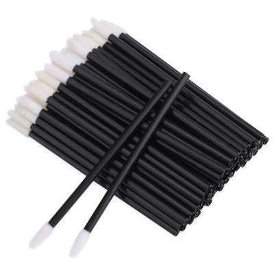 100 Pieces Disposable Lip Wands Lip Gloss Applicators Lipstick Lint Free Wands Makeup Applicator Lip Brushes Doe Foot Applicator