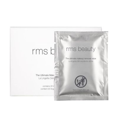 RMS Beauty Makeup Remover Wipes Gentle, Hypoallergenic Facial Cleansing Towelettes with Nourishing Ingredients, Effective for All Skin Types, Travel-Friendly, 30 Count Pack