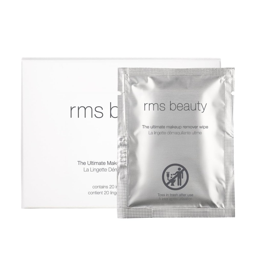 RMS Beauty Makeup Remover Wipes Gentle, Hypoallergenic Facial Cleansing Towelettes with Nourishing Ingredients, Effective for All Skin Types, Travel-Friendly, 30 Count Pack