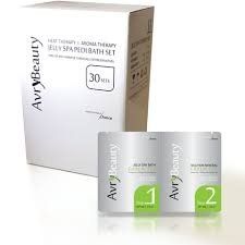 Avry Jelly Spa Pedicure Pedi Foot Bath Set - GREEN TEA 30 Set Case